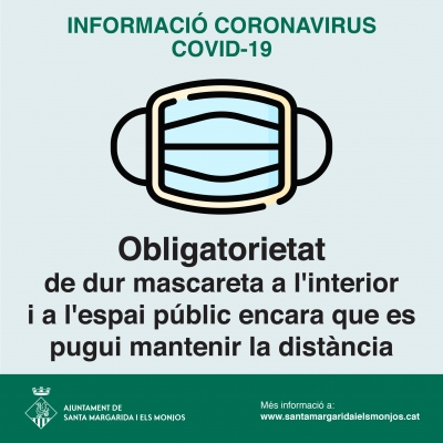 cartell obligatorietat de mascaretes