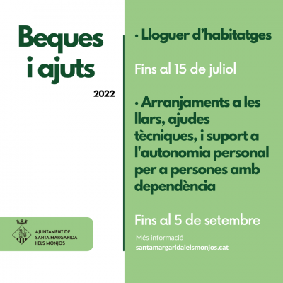 Subvencions per al lloguer d'habitatge 2022