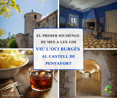 Cartell de la visita guiada "L'oci burgès al Castell de Penyafort"