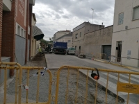 Estat de les obres al carrer de Santa Margarida